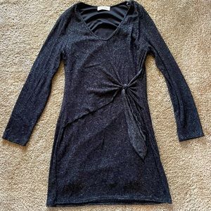 Peach Love California Black Sweater dress